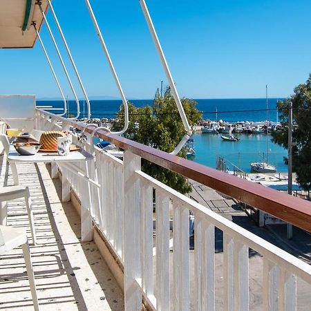 Lavish & Spacious Apt With Stunning Seaview, 10 Min Ath Airport Artemida  Exteriör bild